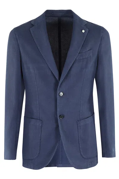 Luigi Bianchi Mantova Cotone Ramie` In Blu