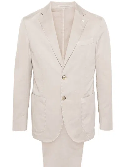 Luigi Bianchi Mantova Cotton Suit In Neutrals