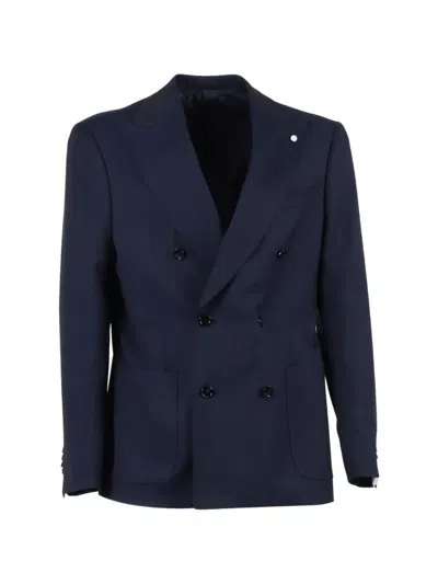 Luigi Bianchi Mantova Double-breasted Blazer In Blue