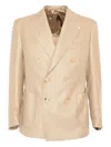 Luigi Bianchi Mantova Double-breasted Blazer In Neutral