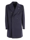 Luigi Bianchi Mantova Double-breasted Coat In Blue