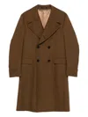 Luigi Bianchi Mantova Double-breasted Coat In Brown
