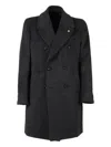 Luigi Bianchi Mantova Double-breasted Coat In Gray