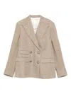 Luigi Bianchi Mantova Double-breasted Pocketed Blazer In Neutral
