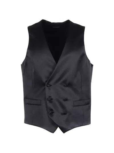 Luigi Bianchi Mantova Double-breasted Waistcoat In Blue