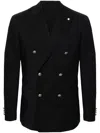 Luigi Bianchi Mantova Double-breasted Wool Suit Jacket In Blue