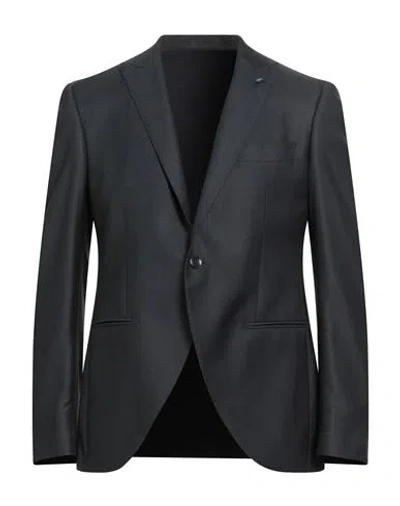 Luigi Bianchi Mantova Flirt Man Blazer Charcoal Size 42 Wool, Silk In Gray