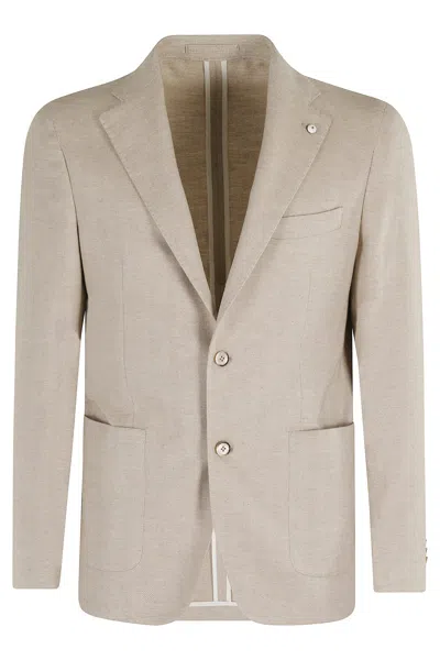 Luigi Bianchi Mantova Giacca Cotone Mano Cashmere In Gray