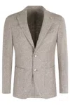 Luigi Bianchi Mantova Giacca Jersey Pied De Poul In Brown