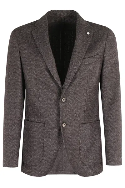 Luigi Bianchi Mantova Giacca Lana In Brown
