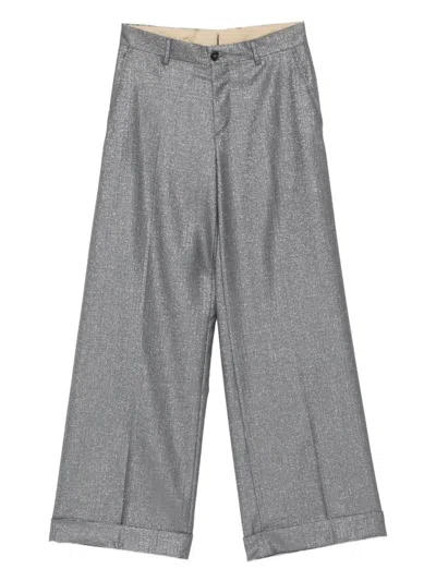 Luigi Bianchi Mantova Glitter-embellishment Tailored Trousers In Multi