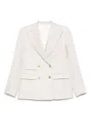 Luigi Bianchi Mantova Herringbone Blazer In Neutrals