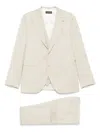 Luigi Bianchi Mantova Herringbone-pattern Suit In Neutrals