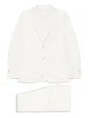 Luigi Bianchi Mantova Herringbone Suit In 白色