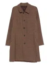 Luigi Bianchi Mantova Houndstooth-pattern Button Coat In Brown