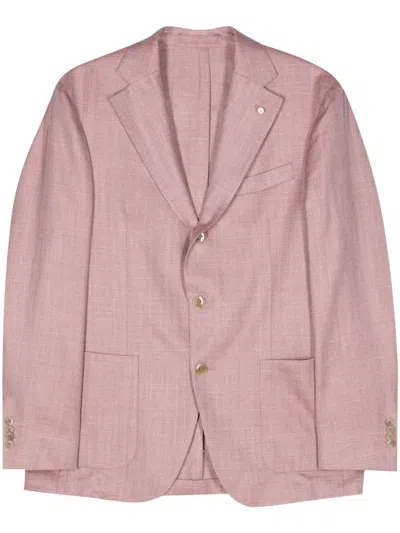 Luigi Bianchi Mantova 单排扣西装夹克 In Pink