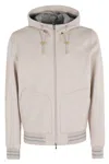 Luigi Bianchi Mantova Jersey Coat In Neutral