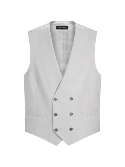 Luigi Bianchi Mantova Lubiam Double-breasted V-neck Waistcoat In Gray