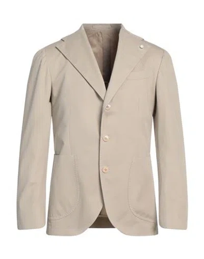 Luigi Bianchi Mantova Man Blazer Beige Size 36 Cotton