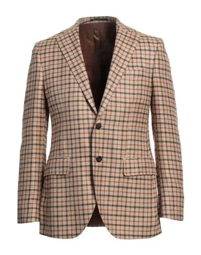 Luigi Bianchi Mantova Man Blazer Beige Size 40 Virgin Wool, Silk, Linen