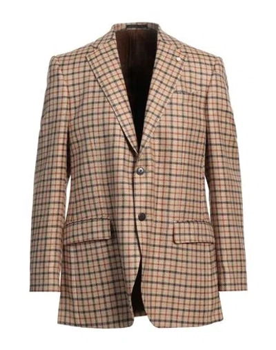 Luigi Bianchi Mantova Man Blazer Beige Size 48 Virgin Wool, Silk, Linen