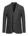 Luigi Bianchi Mantova Man Blazer Black Size 40 Wool, Silk, Polyamide In Black