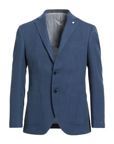 Luigi Bianchi Mantova Man Blazer Blue Size 40 Wool