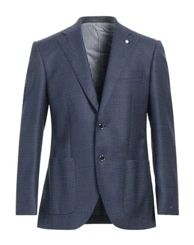 Luigi Bianchi Mantova Man Blazer Blue Size 40 Wool