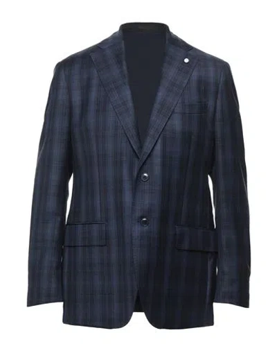 Luigi Bianchi Mantova Man Blazer Blue Size 42 Wool
