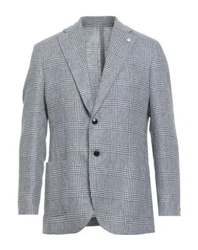 Luigi Bianchi Mantova Man Blazer Blue Size 42 Wool, Linen, Silk