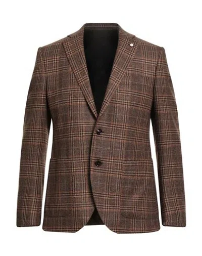 Luigi Bianchi Mantova Man Blazer Brown Size 38 Virgin Wool, Cashmere