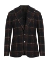 Luigi Bianchi Mantova Man Blazer Brown Size 46 Wool, Polyester, Polyamide, Acrylic In Brown
