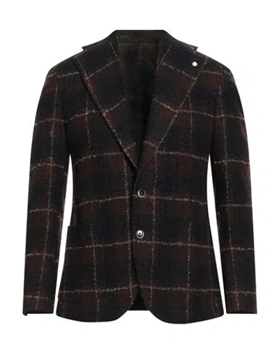 Luigi Bianchi Mantova Man Blazer Brown Size 46 Wool, Polyester, Polyamide, Acrylic