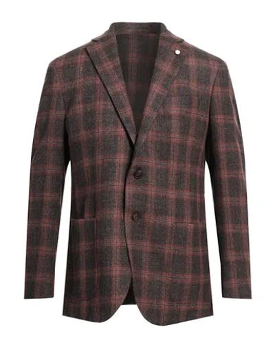 Luigi Bianchi Mantova Man Blazer Brown Size 48 Virgin Wool, Wool, Silk