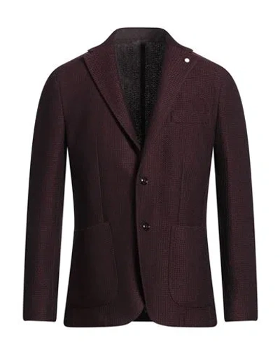 Luigi Bianchi Mantova Man Blazer Burgundy Size 42 Wool