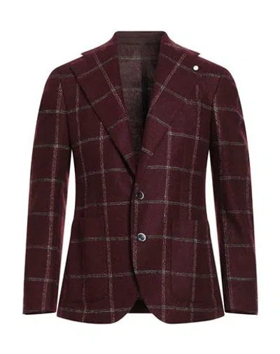 Luigi Bianchi Mantova Man Blazer Burgundy Size 42 Wool, Polyamide
