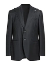 Luigi Bianchi Mantova Man Blazer Charcoal Size 42 Wool In Black