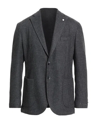 Luigi Bianchi Mantova Man Blazer Charcoal Size 42 Wool, Polyester In Gray