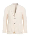 Luigi Bianchi Mantova Man Blazer Cream Size 42 Cotton, Linen In White