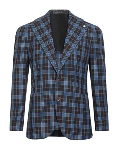 Luigi Bianchi Mantova Man Blazer Dark Brown Size 44 Wool