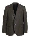 Luigi Bianchi Mantova Man Blazer Dark Green Size 42 Virgin Wool, Cashmere In Black