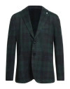 Luigi Bianchi Mantova Man Blazer Dark Green Size 44 Wool, Acrylic