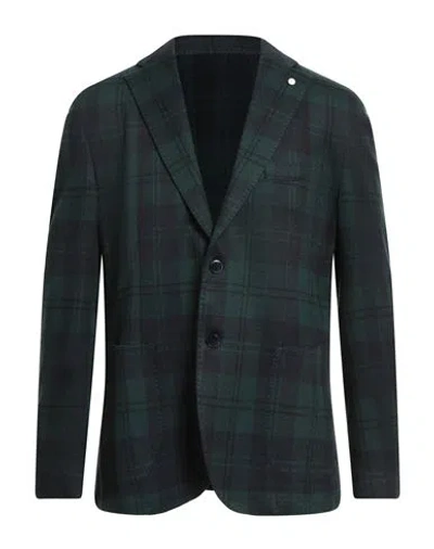 Luigi Bianchi Mantova Man Blazer Dark Green Size 44 Wool, Acrylic