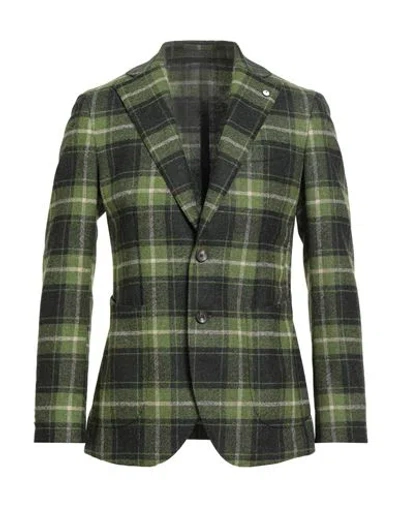 Luigi Bianchi Mantova Man Blazer Green Size 42 Wool
