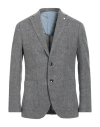 Luigi Bianchi Mantova Man Blazer Grey Size 40 Wool, Linen In Gray