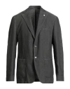 Luigi Bianchi Mantova Man Blazer Grey Size 42 Linen, Cotton In Gray