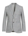 Luigi Bianchi Mantova Man Blazer Grey Size 42 Linen, Wool In Gray