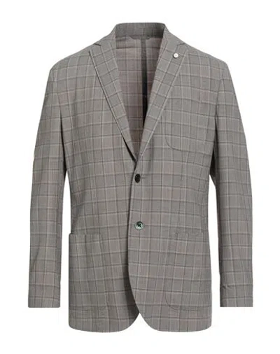 Luigi Bianchi Mantova Man Blazer Grey Size 42 Virgin Wool In Gray