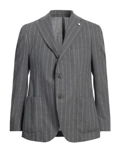 Luigi Bianchi Mantova Man Blazer Grey Size 42 Virgin Wool In Gray