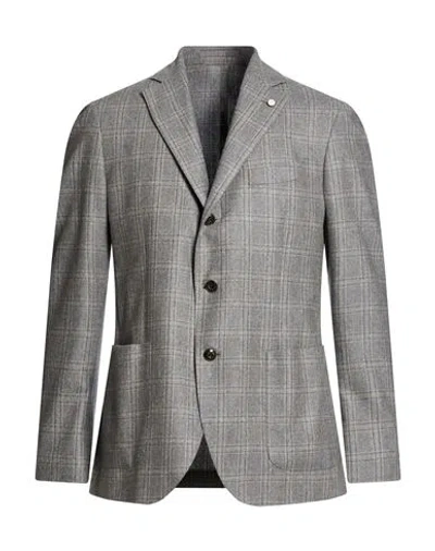 Luigi Bianchi Mantova Man Blazer Grey Size 42 Wool In Gray